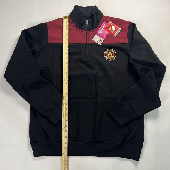 Atlanta United FC Majestic 1X Plus Size Women's 1/4-Zip Pullover Sweatshirt NWT - Picture 8 of 11
